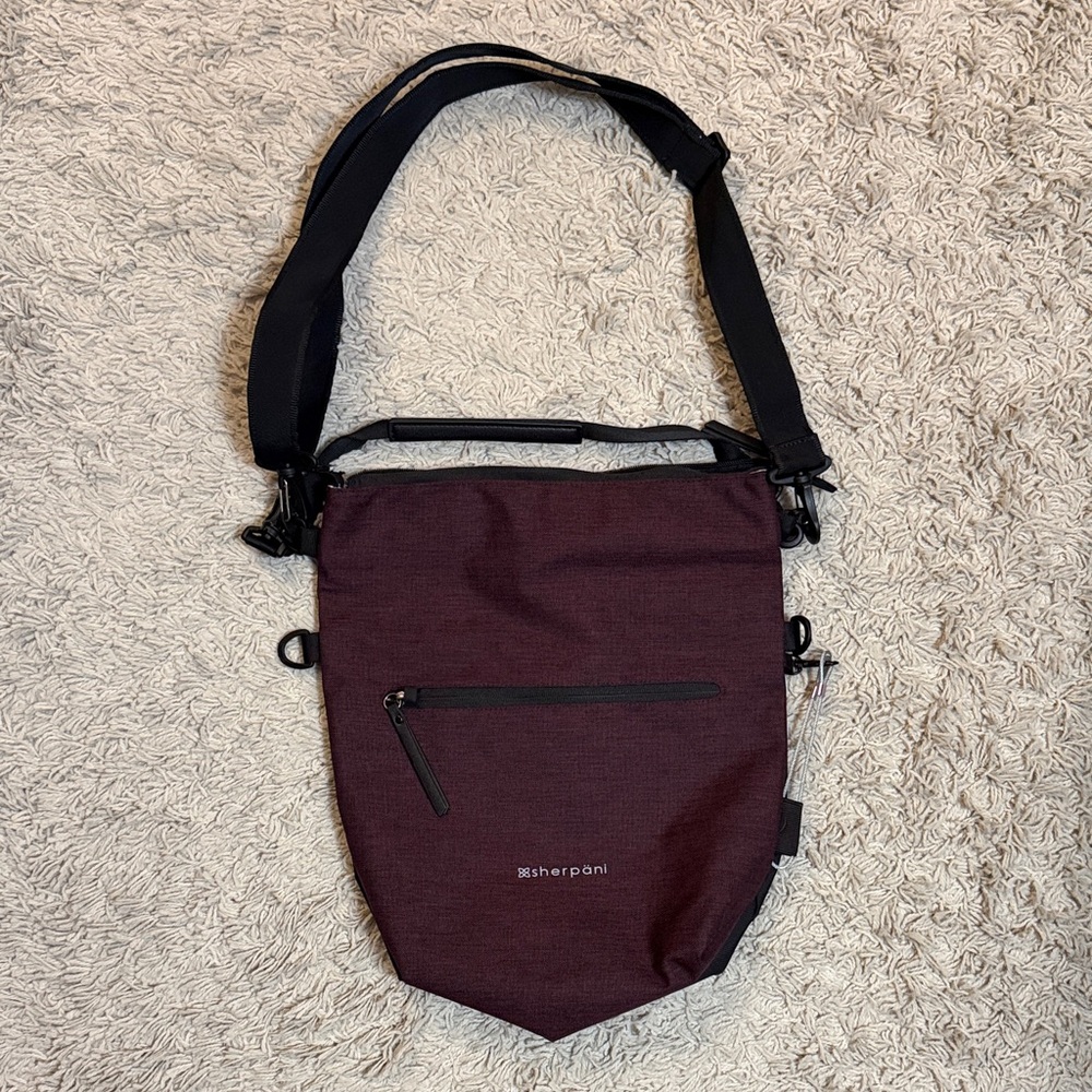 Sherpani Dark Red and Black Messenger Bag